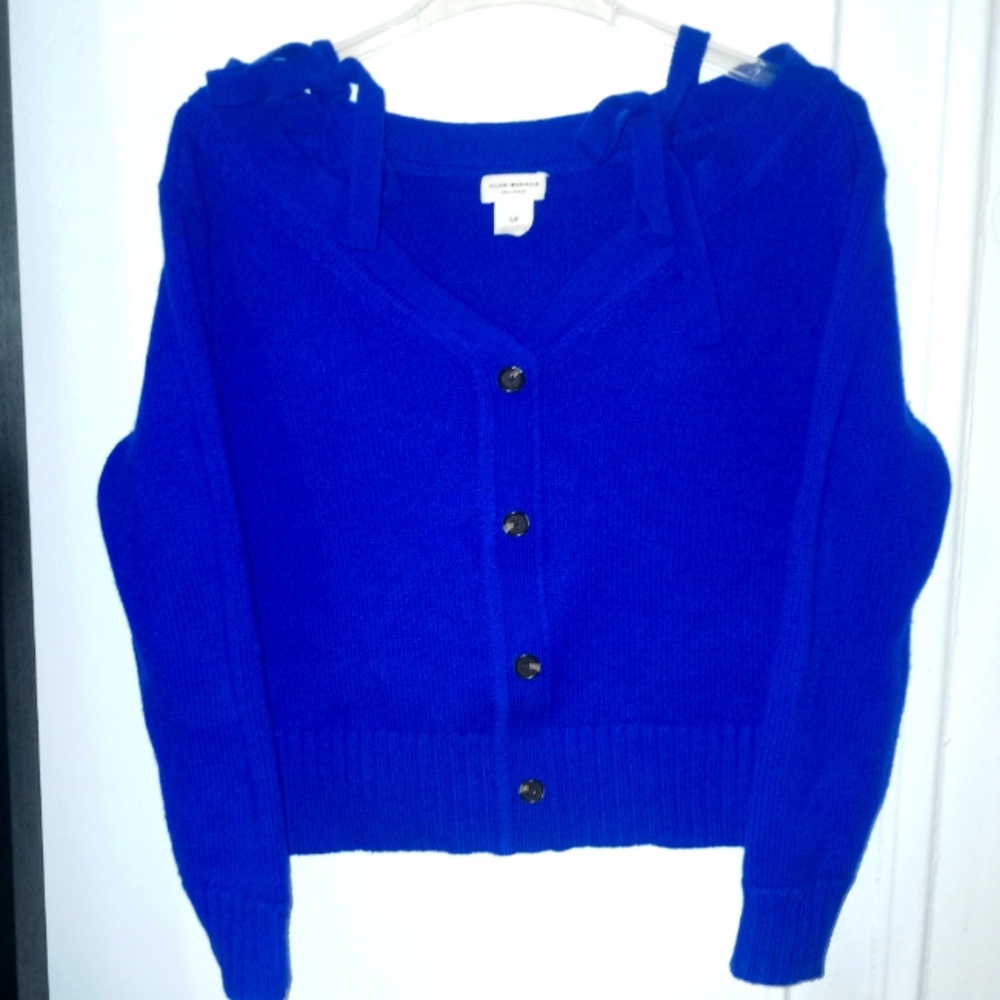 CLUB MONACO royal blue cashmere sweater